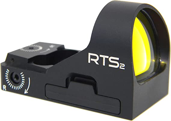 C-MORE Systems Micro Red Dot Sight RTS2B V5, 1x Magnification, Made of Aircraft Grade Aluminum, Adjusts for Wind & Elevation, Ultra Bright, All Weather, Waterproof, Lightweight, Matte Black