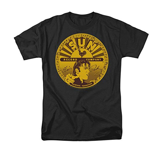 Sun Records Elvis Full-Sun Label Adult T-Shirt