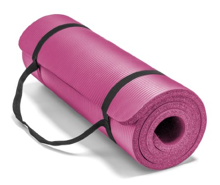 Spoga Premium Extra Thick 71-Inch Long High Density Exercise Yoga Mat with Comfort Foam and Carrying Straps Green