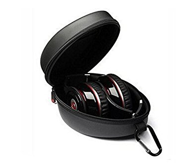 Life VC ® 3 in 1 Black Protective Carrying Hard Case Bag for Monster Dr Dre Beats Solo/Studio Headphone and Black Carabiner plus Removable Inner Mesh Pocket