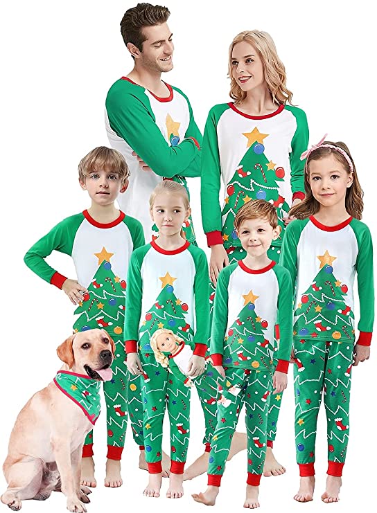 Family Matching Christmas Pajamas Women Cotton Jammies Men Clothes Sleepwear Long Sleeve Pjs