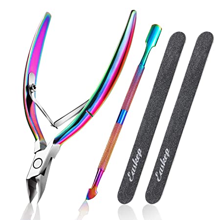 Easkep Cuticle Trimmer with Cuticle Pusher, Cuticle Remover Cutter Nipper Durable Dead Skin Clipper Manicure Pedicure Tools