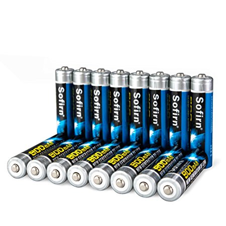 Sofirn Recgargeable AAA Batteries High Capacity 900mAh NiMh Pre-charged Low Self Discharge Batteries Pack With 1100 Cycle Pack Of 16