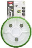OXO Tot Divided Plate with Removable Training Ring and Dipping Center-Green