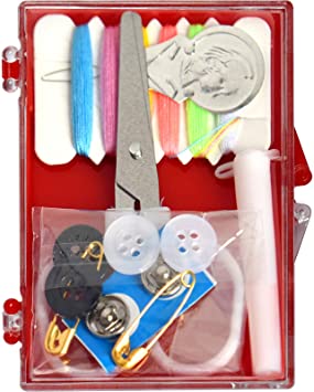 LE PAON Red Travel Sewing Kit, Portable Mini Sewing Repair KIT for Emergency Clothing Fixes, DIY Sewing Supplies & Sewing Accessories