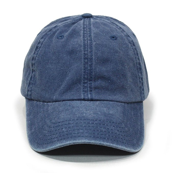 Plain Washed Cotton Twill Baseball Cap with Adjustable Velcro (Various Colors)