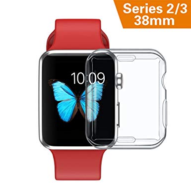 DILITEC Ultra-Thin Hd Clear All-Around TPU Screen Protector for Apple Watch Series 2/3 38mm