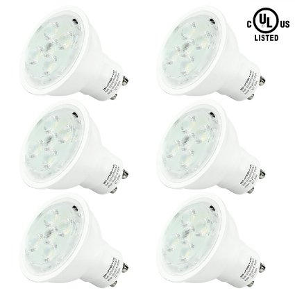 SHINE HAI GU10 LED Bulbs 40W Equivalent, 4000K Daylight White Spotlight Bulb GU10 Base, Led Light Bulbs, UL-Listed, 120V, 3 Years Warranty, Pack of 6