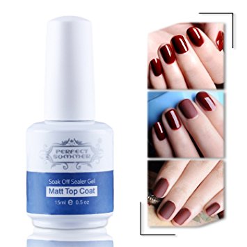 Perfect Summer New Frosted Matte Finish 15ml 0.5oz Gel Nails Polishes Clear Top Coat UV/LED Light Soak Off