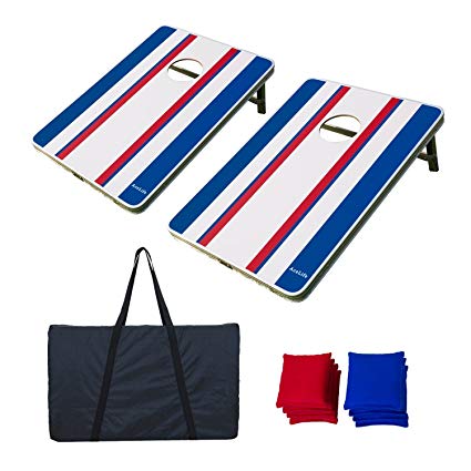 AceLife Cornhole Bean Bag Toss Game Set Aluminum Frame with 8 Bean Bags and Carrying Case, Tailgate Size （3ft x 2ft）