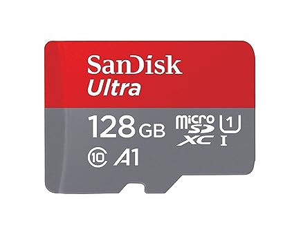 SanDisk Ultra microSDXC UHS-I Card, 140MB/s R - 128GB, 10 Y Warranty