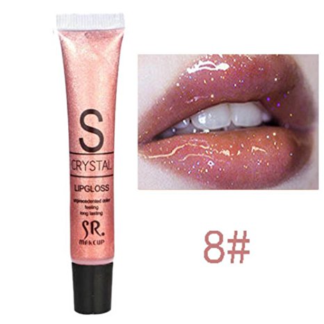 Shouhengda Liquid Lipstick Shiny Waterproof Long-Lasting Pigmented Lip Gloss Vivid Color