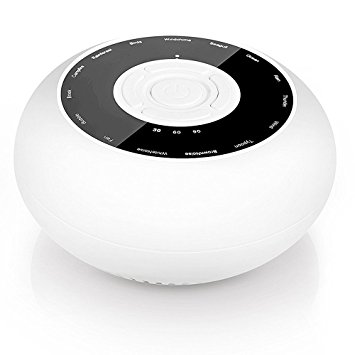 White Noise Sound Sleep Machine L'émouchet 15 Sleep, Relax and Focus Therapy Soothing Natural Sounds Player with Timer Option, Memory Function,Speaker & Headphone Jack for Baby Kids Adults, Portable