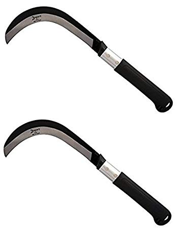 Zenport K310 Brush Clearing Sickle with Carbon Steel Blade and Aluminum Handle, 9" (2-Pack)