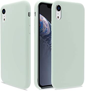 CellEver iPhone XR Case, Liquid Guard Silicone Rubber Shockproof Case with Soft Microfiber Cloth Cushion for Apple iPhone XR 6.1 inch (2018) - Mint