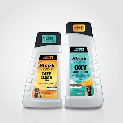 Shark PXCMBUNDLE StainStriker Complete Bundle for Shark StainStriker portable cleaners, for carpets & area rugs, eliminates pet messes and odors, 32oz OXY Multiplier and 16oz Deep Clean Pro