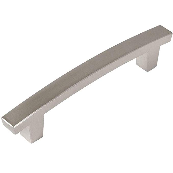 10 Pack - Cosmas 5236SN Satin Nickel Contemporary Cabinet Hardware Handle Pull - 3-1/2" Hole Centers