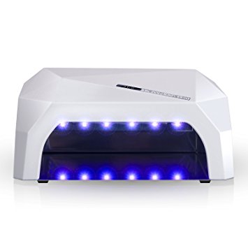 Y&S 36W Nail Dryer UV Lamp/ Light For Acrylic, Gelish & Curing, Upgraded with Sliding Tray & Timer Setting, SPA Equipment-White