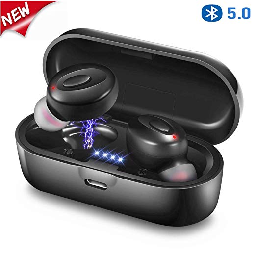 Wireless Bluetooth Headphones 5.0, Bluetooth Headphones Wireless Sport/CVC 6.0 Invisible Earphones Bluetooth Hands-Free Kit for iPhone