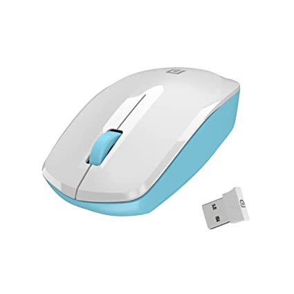 Portronics Toad 25 Wireless Optical Mouse with 2.4GHz, USB Nano Dongle, 1200 DPI Resolution, Optical Orientation for Laptops, Desktops & Macbooks(White)