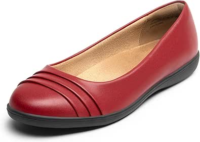 DREAM PAIRS Womens Comfortable Ballet Flats, Business Office Dress Shoes, Dressy Round Toe Slip On Work Flats