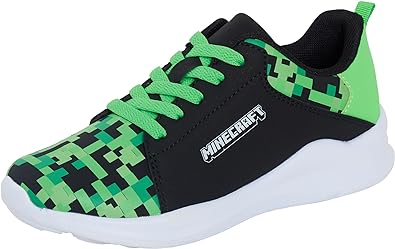 Minecraft Boys Trainers for Kids Girls Creeper Gaming Lightweight Sports Shoes for Gamers