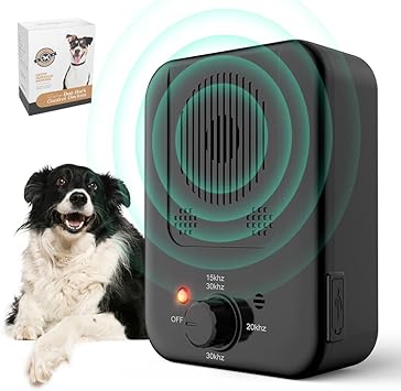 bubbacare Anti Barking Device, Auto Dog Barking Control Devices with 3 Adjustable Level, Sonic Dog Barking Deterrent Smart Detect Dog Barking up to 16-33 Ft Range Safe for Dogs Humans