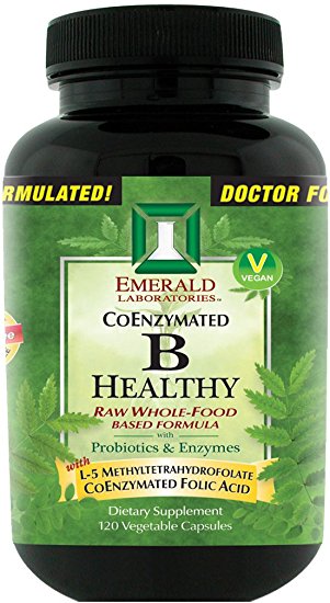 Emerald Laboratories - B Healthy - with L-5 Methyltetrahydrofolate Coenzymated Folic Acid - 120 Vegetable Capsules