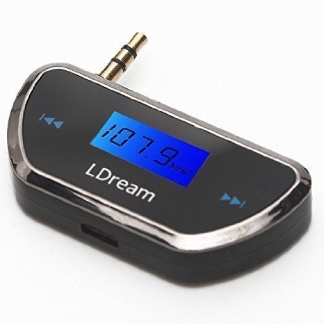LDream Mini FM Transmitter Radio Adapter for All Smartphones & Players