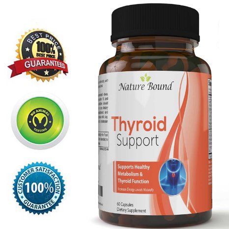Thyroid Support Supplement - High Strength Blend Thyroid Vitamin - Boost Metabolism - Increase Energy Levels - Weight Loss Antioxidant - Pure B 12 Iodine Zinc Selenium Copper - Men and Women