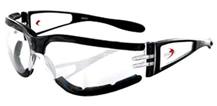 Bobster Shield Sport Sunglasses,Black Frame/Clear Lens,one size