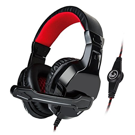 Marvo H8329 Stereo Gaming Headphone Headset with Microphone (Red)