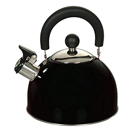 Euro-Ware 309-BK Tea/Hot Water Kettle, 2.5 Quart, Black