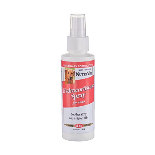 Nutri-Vet Wellness Advanced Hydrocortisone Spray with Aloe Vera for Pets, 4-Ounce