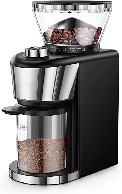 Conical Burr Coffee Grinder 35 Grind Settings 2-12 Cups Electric Burr Coffee Grinder for Espresso, Drip, Pour Over and French Press Coffee