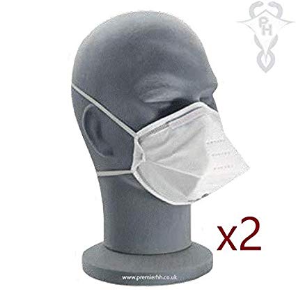 UniProtect FFP2 Unvalved Filtering Respirator Face Mask x 2