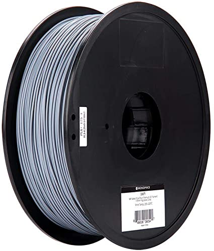 Monoprice PLA Plus  Premium 3D Filament - Gray - 1kg Spool, 1.75mm Thick | Biodegradable | Same Strength As Standard ABS | For All PLA Compatible Printers