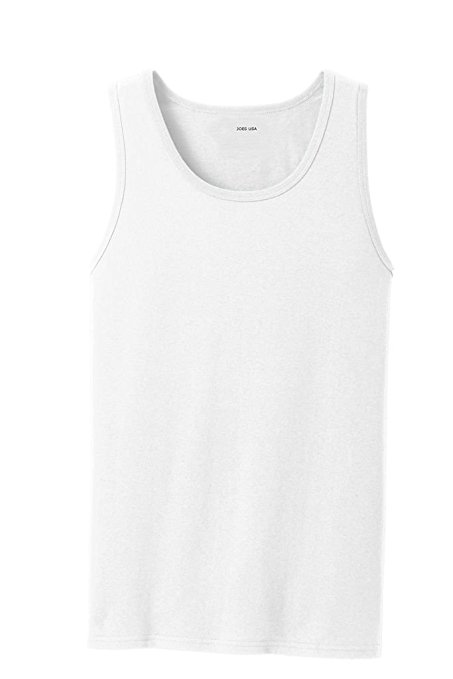 Joe's USA Soft 100% Cotton Tank Tops in Adult Sizes: S-4XL