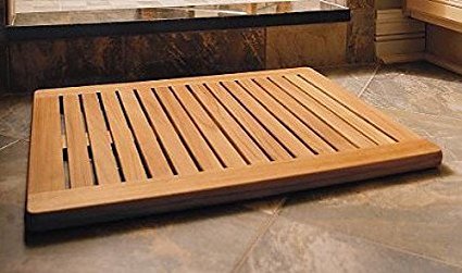 New Grade A Teak Wood Large 30"x24" Door / Shower/ Spa / Bath Floor Mat #WHAXLFM