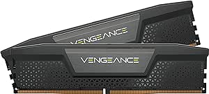 CORSAIR VENGEANCE DDR5 RAM 32GB (2x16GB) 5200MHz CL40 Intel XMP iCUE Compatible Computer Memory - Black (CMK32GX5M2B5200C40)