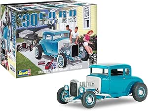 Revell 85-4464 1930 Ford Model ‘A’ Coupe 2'N1 1:25 Scale 154-Piece Skill Level 5 Model Truck Building Kit, White