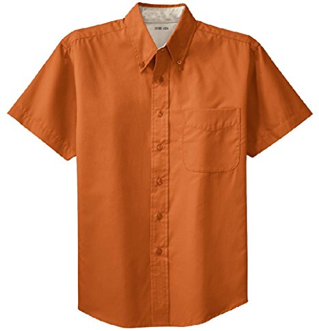 Men's Short Sleeve Wrinkle Resistant Easy Care Shirts in 32 Colors. Sizes XS-6XL