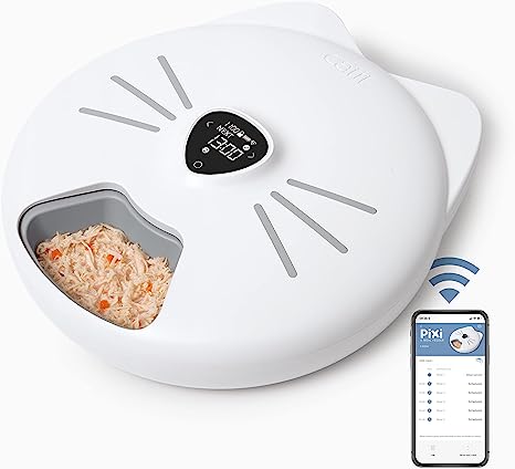 Catit PIXI Smart 6-Meal Feeder – Automatic and Customizable Feeding Schedule with App Support