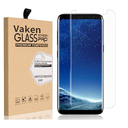 Samsung Galaxy S8/S8 plus Full Coverage Tempered Glass Screen Protector Anti-shatter Anti-scratch 9H hard Shockproof 3D Curved Non-bubble Crystal Clear HD High Defenition S8/S8  Screen Protective Glass Film (samsung S8, transparent [case friendly])