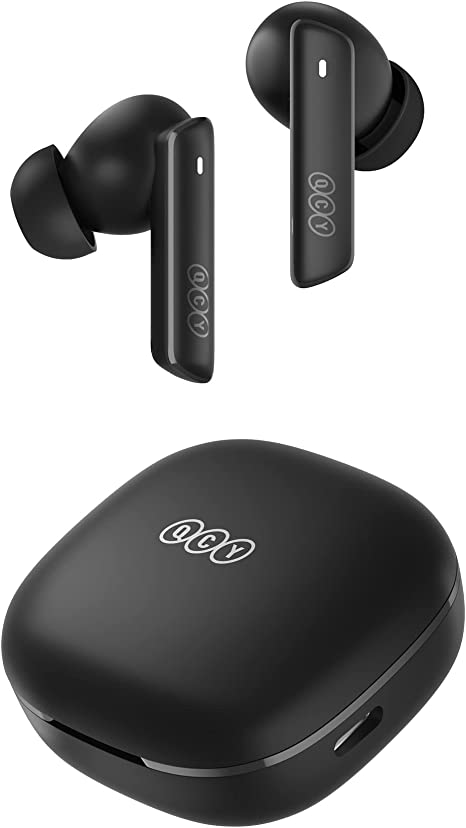 Active Noise Cancelling Wireless Earbuds, QCY HT05 MeloBuds 40dB ANC Bluetooth 5.2 Headphones with 3 Noise Canceling Levels and Anti-Wind Mode, 30H Playtime Headset