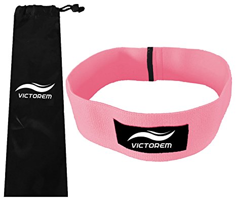 Victorem Hip Bands - Set of 3 - Thigh - Hip Resistance - Booty Exercise Resistance Bands - Low, Medium and Heavy Loop Set - Stretching, Lifting, Squatting, Pilates, Crossfit Workouts