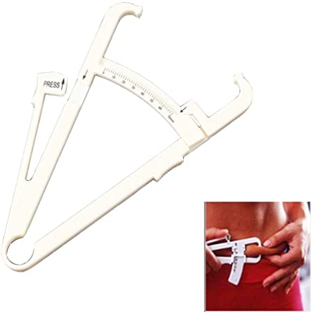 Yolococa Body Fat Tester Caliper with Manual & Body Fat Charts Fitness Measure for Accurately Measuring BMI Skin Fold Fitness and Weight-Loss