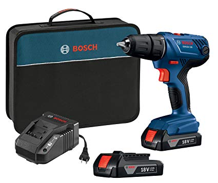 Bosch GSR18V-190B22 18V 1/2" Drill/Driver Kit, Compact, Blue