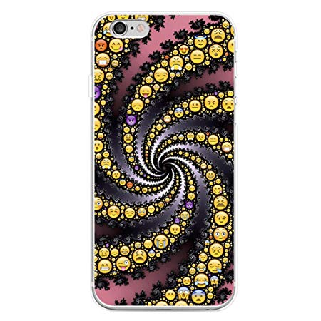 JYS 3D Spiral Swirl Print Case Cover for Samsung Galaxy S7 Note 7 iPhone 5 6 7 Plus