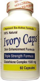 Ivory Caps - Maximum Potency 1500 mg Glutathione Skin Whitening Pills Complex